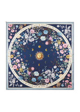 Load image into Gallery viewer, Codello Silk Scarf with Universe and Floral