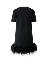Load image into Gallery viewer, Riani Dress with Feather Hem in Black