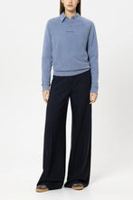 Load image into Gallery viewer, Luisa Cerano Wide-Leg Trousers in Navy