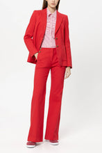 Load image into Gallery viewer, Luisa Cerano Gabardine Flared Pants in Cherry Red
