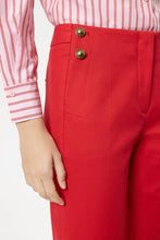 Load image into Gallery viewer, Luisa Cerano Gabardine Flared Pants in Cherry Red