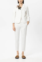 Load image into Gallery viewer, Luisa Cerano Gabardine Slim-Tailored Pants in White