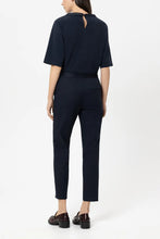 Load image into Gallery viewer, Luisa Cerano Gabardine Slim-Tailored Pants in Navy Blue