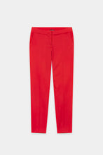 Load image into Gallery viewer, Luisa Cerano Gabardine Slim-Tailored Pants in Red