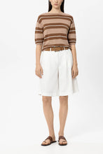 Load image into Gallery viewer, Luisa Cerano Bermuda Shorts in Linen Blend in White