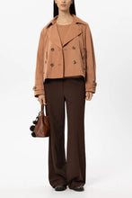 Load image into Gallery viewer, Luisa Cerano Wide-Leg Pants with Pleats in Marone
