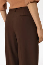 Load image into Gallery viewer, Luisa Cerano Wide-Leg Pants with Pleats in Marone