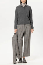 Load image into Gallery viewer, Luisa Cerano Plaid Tapered Pants in Heather Grey