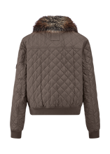 Load image into Gallery viewer, Riani Quilted Jacket with Faux Fur Collar