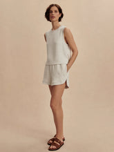 Load image into Gallery viewer, Varley Shea Crop Tank in Ivory Marl