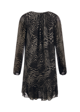 Load image into Gallery viewer, Riani Chiffon Dress with Zebra Print