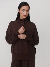 Load image into Gallery viewer, Varley Bronya Button Placket Sweater in Coffee Brean