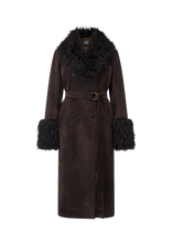 Load image into Gallery viewer, Riani Suede Coat with Faux Fur
