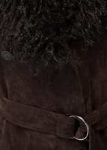 Load image into Gallery viewer, Riani Suede Coat with Faux Fur