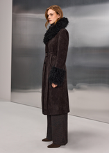Load image into Gallery viewer, Riani Suede Coat with Faux Fur