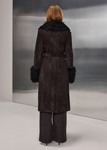 Load image into Gallery viewer, Riani Suede Coat with Faux Fur
