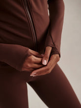 Load image into Gallery viewer, Varley Always Zip Through Sweater in Deep Mahonany