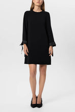Load image into Gallery viewer, Luisa Cerano Mini Dress with Tie Detail in Black
