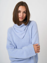 Load image into Gallery viewer, Repeat Fine-Knit Cashmere Triangle Scarf in Dust