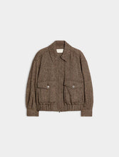 Load image into Gallery viewer, iBlues Esedra Coat in Brown Herring-Bone
