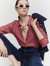 Load image into Gallery viewer, iBlue Fate Slinky Shirt in Red Heart Print