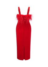 Load image into Gallery viewer, Riani Dress with Feather Appliqué