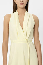 Load image into Gallery viewer, Luisa Cerano Linen-Blend Midi Dress in Citron