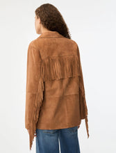 Load image into Gallery viewer, iBlue Afone Suede Jacket in Natural