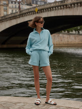 Load image into Gallery viewer, Varley Hawley Half-Zip Sweater in Porcelain Blue