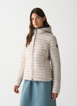 Load image into Gallery viewer, Colmar Light Down Jacket with Hood in Stone