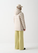 Load image into Gallery viewer, Colmar Hooded A-Line Down Jacket in Stone