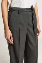 Load image into Gallery viewer, Peserico Wool Gabardine Palazzo Trousers in Eclipse Gray
