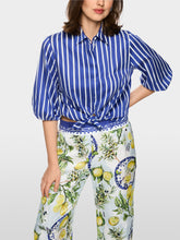 Load image into Gallery viewer, MarcCain Striped Cotton Blouse in Blue