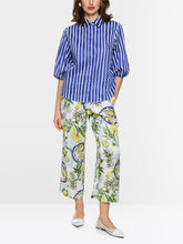 Load image into Gallery viewer, MarcCain Striped Cotton Blouse in Blue