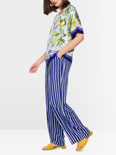 Load image into Gallery viewer, MarcCain Crew-Neck Blouse with Mediterranean Print
