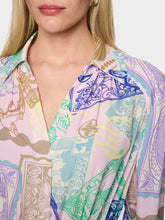 Load image into Gallery viewer, MarcCain Midi Dress with Stamp Print in Tulle Pink