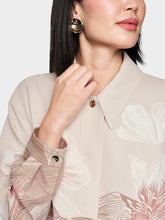 Load image into Gallery viewer, MarcCain Jacket with Print and Shirt Collar Warm Taupe