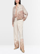 Load image into Gallery viewer, MarcCain Jacket with Print and Shirt Collar Warm Taupe