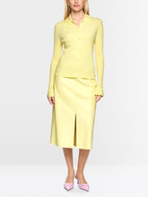 Load image into Gallery viewer, MarcCain Ribbed Stretch Cardigan in Deep Limonella