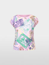 Load image into Gallery viewer, MarcCain Stretch Shirt with Stamp Print in Pink Tulle
