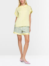 Load image into Gallery viewer, MarcCain Flowing Blouse with Short Sleeves in Deep Limonella