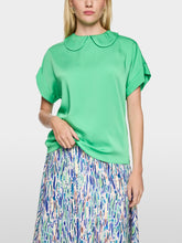 Load image into Gallery viewer, MarcCain Flowing Blouse with Short Sleeves in Bright Jade