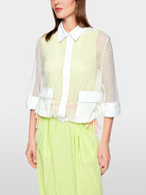 Load image into Gallery viewer, MarcCain White Jacket with Eyelet Pattern