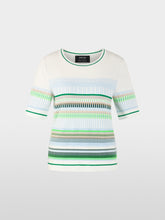 Load image into Gallery viewer, MarcCain Fine-Knit Jacquard Jumper in Skyway New