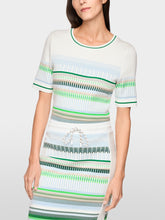 Load image into Gallery viewer, MarcCain Fine-Knit Jacquard Jumper in Skyway New