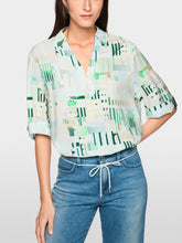 Load image into Gallery viewer, MarcCain 'Rethink Together' Printed Blouse in Skyway New