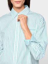 Load image into Gallery viewer, MarcCain Striped Shirt Blouse in Bright Emerald
