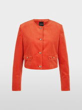 Load image into Gallery viewer, MarcCain Short Jacket with Decorative Buttons in Tigerlily
