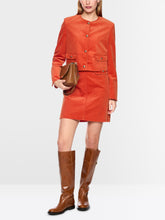 Load image into Gallery viewer, MarcCain Short Jacket with Decorative Buttons in Tigerlily
