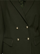 Load image into Gallery viewer, MarcCain Fitted Double-Breated Blazer in Forest Night